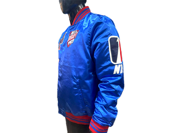 N1DPVSJ-7001 ROYAL-BLUE CHICAGO/CUBS SATIN JACKET