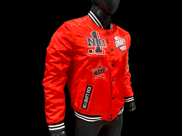 N1DPVSJ-7001 RED CHICAGO SATIN JACKET