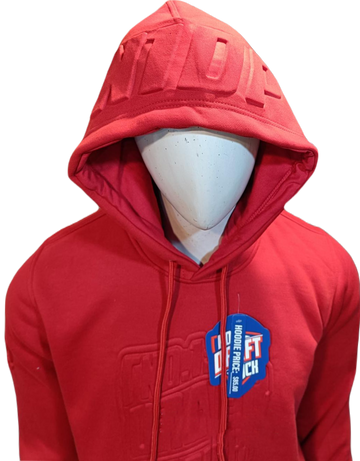 RED EMBOSS HOODY